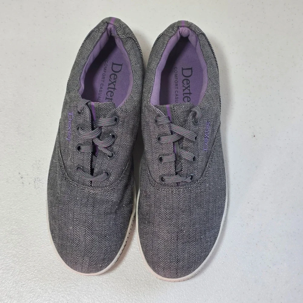 Dexter Kerrie Herringbone Bowling Shoes B4271-5 Womens 7 M(B) Grey Purple Sporty